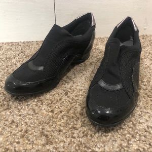 DKNY Black Wedge Sneakers